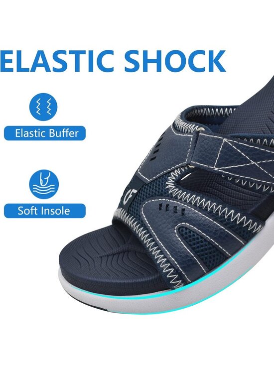 Men\'s Blue Sport Recovery Sandals Plantar Fasciitis Soft Cushion Lightweight main image 2